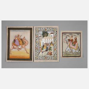 Drei Miniaturmalereien