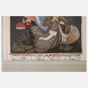 Zwei persische Miniaturmalereien