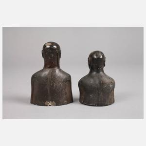 Zwei kleine Keramikbüsten