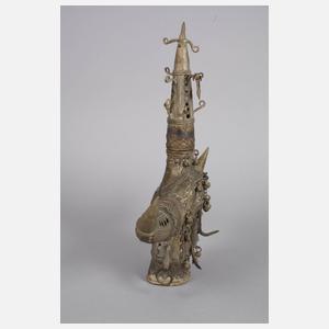 Figürlicher Aufsatz eines Zeremonialstabes