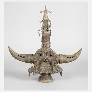 Figürlicher Aufsatz eines Zeremonialstabes