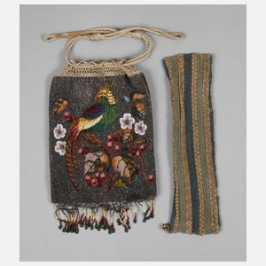 Zwei Teile Perlstickerei