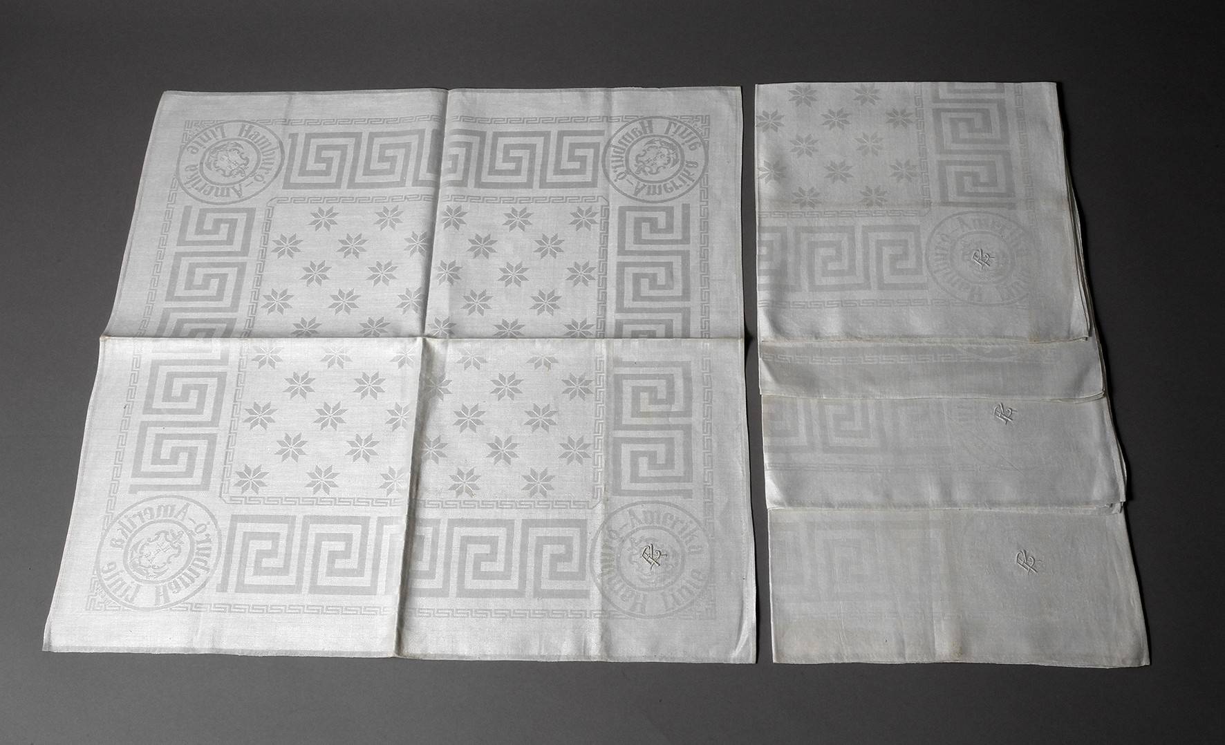 Fünf Servietten Hamburg-Amerika-Linie