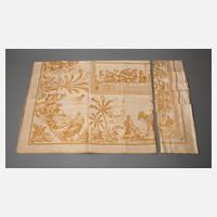 Gebilddamastdecke mit sechs Servietten111