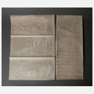 Zehn Gebilddamast-Handtücher Trompeter von Säckingen