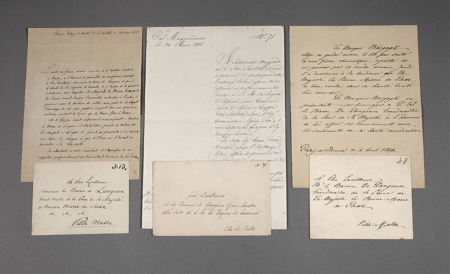 Korrespondenz Baron von Langen