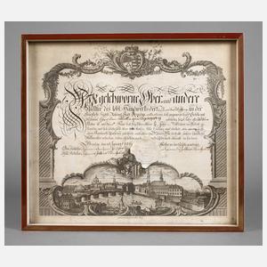 Urkunde Seifensiedergeselle Dresden 1798