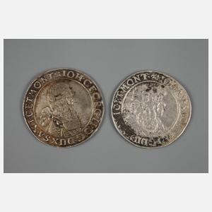 Zwei 1/3 Taler Sachsen Albert.-L.