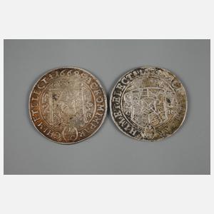 Zwei 1/3 Taler Sachsen Albert.-L.