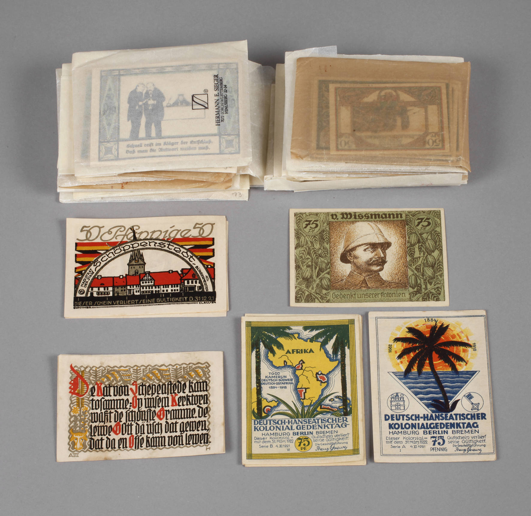 Konvolut Notgeldscheine