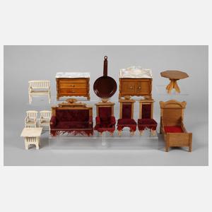 Konvolut Puppenstubenmöbel