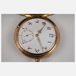 Feine Emailtaschenuhr Gold