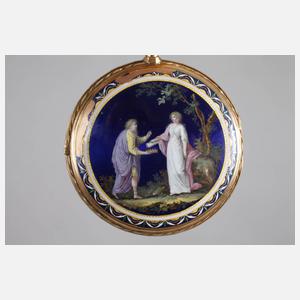 Feine goldene Spindeluhr Chevalier á Paris