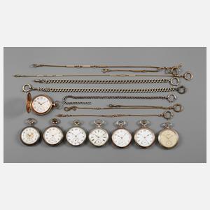 Sammlung Taschenuhren und -ketten