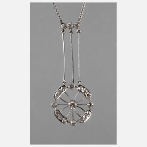 Platincollier mit Brillanten