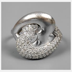 Damenring mit Diamanten