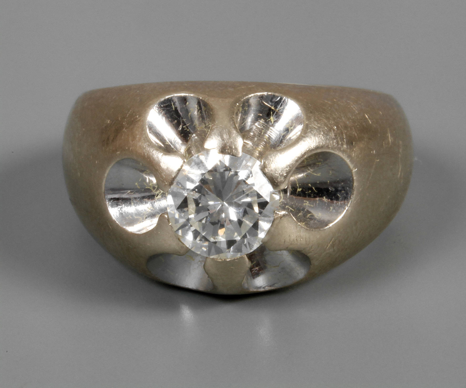 Herrenring mit Brillant ca. 1,05 ct