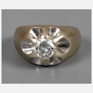 Herrenring mit Brillant ca. 1,05 ct