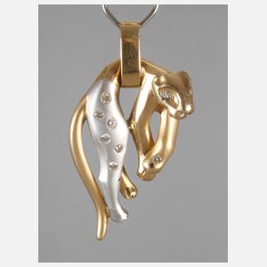Pantheranhänger mit Brillantbesatz