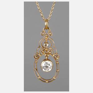 Anhänger mit Brillant von ca. 0,5 ct