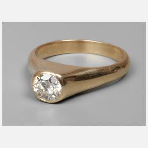 Damenring mit Altschliffdiamant von ca. 0,75 ct