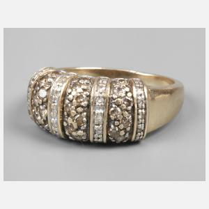 Damenring mit cognacfarbenen Brillanten