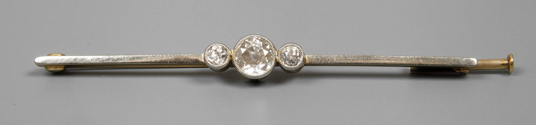 Stabbrosche mit Diamanten von ca. 0,6 ct