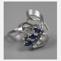 Damenring mit Saphiren und Brillanten111