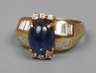 Damenring mit Saphir und Diamanten