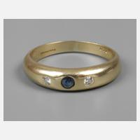 Damenring mit Saphir und Brillanten111