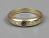 Damenring mit Saphir und Brillanten