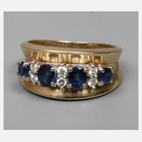 Damenring mit Saphiren und Brillanten111