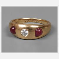 Damenring mit Rubinherzen111