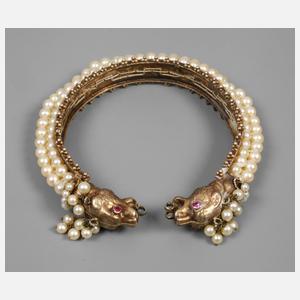 Armreif mit Perlenbesatz