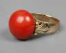 Damenring mit Koralle