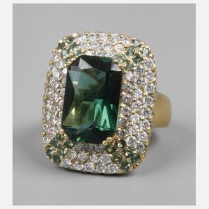 Prächtiger Damenring mit Steinbesatz