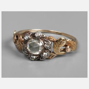 Biedermeierring mit Diamantrosen