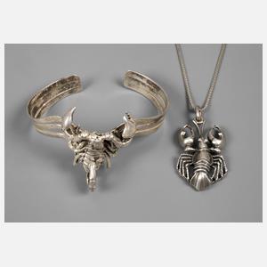 Zwei Teile Silberschmuck