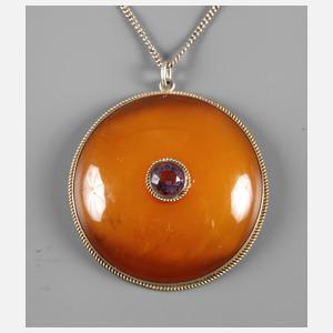 Bernsteinanhänger mit Amethyst