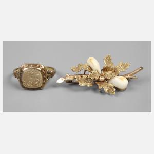 Grandelbrosche und Ring