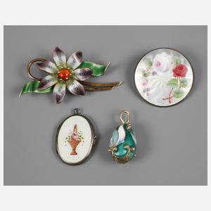 Konvolut Emailleschmuck