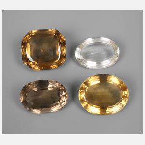 Sammlung große facettierte Quarze