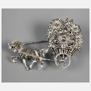 Uhrenbrosche mit Markasiten