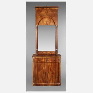 Biedermeierspiegel mit Unterschrank