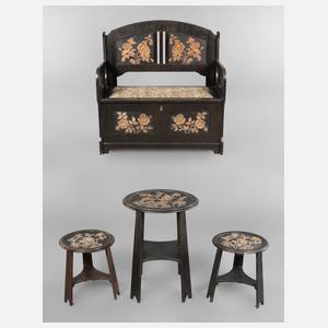 Vier Kleinmöbel Jugendstil