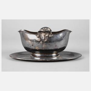 Silber Sauciere Art déco