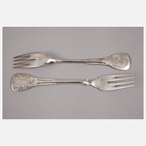 Vier Besteckteile aus dem ”Dresdner Ratssilber”