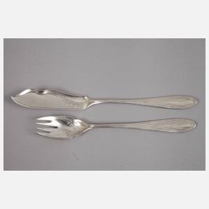 Hans Christiansen Fischbesteck Silber