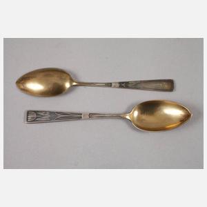 Silber zwölf Löffel Jugendstil