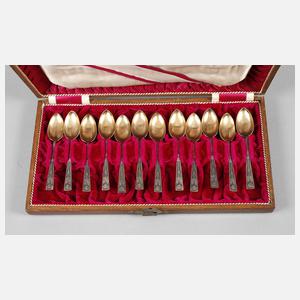 Silber zwölf Löffel Jugendstil